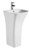 Раковина моноблок Mixxus BEVEL-1101 з отвором під змішувач та переливом 450х435х835mm (MI6697) — Photo 7