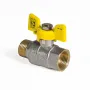 Кран кульовий KOER KR.218.G - 1/2" FM ГШМ YELLOW, ручка "метелик" жовта (KR0036) — Photo 7