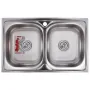 Мийка кухонна ZERIX Z8050D-08-180E DOUBLE (satin) (ZM0569) — Photo 4