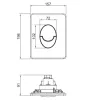 Панель змиву пластикова Koer KT-0606-05 157x198x3mm, кнопка закруглена (KR5343) — Photo 6