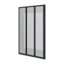 Шторка на ванну трьохелементна Style 1000х1500мм (right) black matt, скло 4мм clear — Photo 4