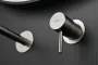 IMEX MONZA BRUSHED NICKEL Змішувач для умивальника зі стіни, матовий нікель — Photo 6