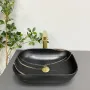 Умивальник (раковина) VBI RAVENNA BLACK STONE MATT накладний — Photo 5