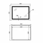 Дзеркало Lidz Kubis (KU2) 900х700 з LED-підсвічуванням Touch, з антизапотіванням, з димером, рег. яскравості LD78LF90448452 — Photo 11
