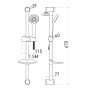 NEMO штанга душова L-67 см, мильниця, ручний душ 1 режим, шланг 1,5 м — Photo 3