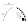 Дзеркало Mixxus Premium TOPPER MS02-75x100 з Led Touch, Anti-fog, димером (3-6,5kK) (MP6634) — Photo 18
