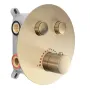 Душова система REA LUNGO BRUSHED GOLD з термостатом + BOX прихованого монтажу — Photo 9