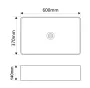 Раковина накладна Mixxus Premium QUADRO-0209 600х370х140mm з переливом (MP6522) — Photo 11
