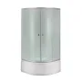 Душова кабіна Latwa SC90x90.SAT.HIGH.FR напівкругла, скло Frost 4 мм + Душовий піддон KAPIELKA ST90x90x41, з панеллю Lidz — Photo 5