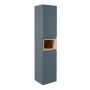 Пенал підвісний Qtap Robin 350х1650х316 Graphite/Whitish oak — Photo 5