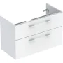 SELNOVA SQUARE тумба під умивальник slim rim 100 см, з двома ящиками 98.8x63.5x50.2 см,білий — Photo 2