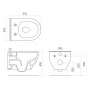 LABE Rimless унитаз подвесной 57,5*37*40см, сиденье Slim slow-closing — Photo 3