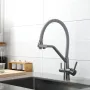 Змішувач для кухні Lidz Aria 020F3 (k35) з гнучким виливом з підключенням для питної води LDARI020F3GGRP49569 Graphite/Grey — Photo 13