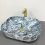 Умивальник (раковина) VBI BERGAMO BLUE TOURMALINE GLOSSY накладний — Photo 4