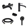 Комплект для ванни Qtap Robin Black: Змішувачі QTROB3060102B+QTROB1060M102B+Тримач QT829910842854OB+Шланг QT054BL43074+Лійка QTRUC125BLM45776 — Photo 9