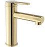 Змішувач для раковини (умивальника) REA PIXEL GOLD золотий низький — Photo 7