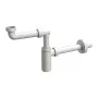 Сифон до умивальника з накидною гайкою 1 1/4" економить простір, круглий, зливна трубка d32x250 з розеткою — Photo 2