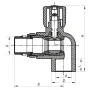 Кран радіаторний 20x1/2 кутовий з прокладкою "антіпротечка" PPR Koer K0161.PRO (KP0207) — Photo 3