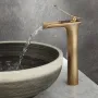 Змішувач для раковини (умивальника) REA LAGUNA ANTIQUE BRUSHED GOLD високий — Photo 8