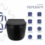 Унітаз підвісний Qtap Taurus Ultra Quiet 515×360×350 мм, Matt Black, з сидінням Slim Duroplast / Soft-close / Quick Release QTTAU28BLM50504 — Photo 11