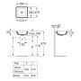 GAP умивальник 39*37 см, квадратний, що вбудовується, без відвернення під змішувач — Photo 3