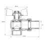 Кран з американкою 1/2" (Koer KR.228.W) кутовий білий (KR0099) — Photo 5