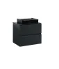 Тумба SANWEST GROUP VELMA  60 графіт +стільниця графіт+чаша Грейс чорна — Photo 3