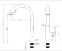 Змішувач для кухні з висувним виливом Mixxus Premium WARTA 014 GRAPHITE (MI6957) — Photo 11