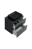 Тумба SANWEST GROUP VELMA  60 графіт +стільниця графіт+чаша Грейс чорна — Photo 4