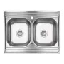 Кухонне миття з двома чашами Lidz 6080 0,8 мм Decor (LIDZ6080DEC08) — Photo 7