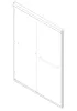 Двері в нішу Koer SR SD03-140x200-TR-01 прозоре скло Easy Clean 8мм, хром (KR5385) — Photo 42