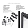 Комплект для душа Qtap: Душова кабіна Pisces BLA107-9SC5, квадрат, 75-90x75-90, скло 5мм Clear + Лінійний трап QT Dry FF304-600MBLA — Photo 16
