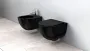 Підвісний унітаз REA CARLO MINI RIMLESS FLAT BLACK чорний — Photo 4