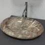 Умивальник (раковина) VBI VICENZA M BROWN STONE GLOSSY накладний — Photo 6