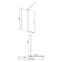 Фіксоване скло до QT Стіна Walk-In GLIDE CRM2012.C8, скло 8мм Clear, покриття CalcLess, 120x190, розсувна — Photo 7
