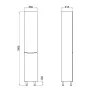 Пенал підлоговий Qtap Scorpio 350х1900х300 White QT1475PN1901RW — Photo 5