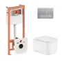 Готове рішення Qtap для ванної кімнати: підвісний унітаз Gemini Ultra Quiet 485×340×350 + комплект інсталяції Nest 4 в 1 (квадратна клавіша Satin) — Photo 7