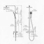 Душова система для кабіни Qtap Capricorn на три споживачі (з виливом) 53103KNC Chrome — Photo 8