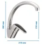 Змішувач для кухні Haiba Magic 011 з чорною ручкою (HB0676) — Photo 7