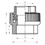 З'єднувальна муфта ВР 40x1.1/4F PPR Koer K0091.PRO (KP0109) — Photo 3