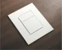 Панель змиву пластикова Koer KT-0607-03 157x198x3mm, кнопка квадратна (колір білий) — Photo 6