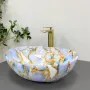 Умивальник (раковина) VBI PARMA MARBLE BLUE GLOSSY накладний — Photo 9