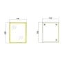 Дзеркало настінне ZERIX FONTE MRZ09-70x85-REVERSE GOLD прямокутне в золотій рамі (ZX5639) — Photo 4