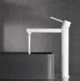 IMEX MILOS STICK MATT WHITE Змішувач для умивальника високий, білий матовий — Photo 5