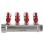 Колектор з кульовими кранами і фитингом Koer KR.1126-4 1"x4 ways (KR2840) — Photo 4