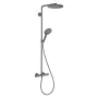 RAINDANCE SELECT S душова система Showerpipe 240 1jet PowderRain, з термостатом, шлiфований чорний хром — Photo 2