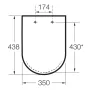 DEBBA Slim Square сидіння з кришкою для унітазу, метал.кріплення, дюропласт, із системою плавного опускання, швидкознімне — Photo 7