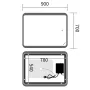 Дзеркало Mixxus Premium OLIVARY MR19-90x70-Reverse з Led Touch, Anti-fog, димером (3-6,5kK) (MP6630) — Photo 22