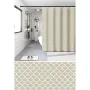Шторка для ванної ZERIX SCP-014-180x200 з PEVA (поліетиленвінілацетату) (Візерунок "Ромби" бежевий) (ZX6087) — Photo 4