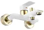 Змішувач для ванни та душу REA BLOOM WHITE GOLD настінний з виливом — Photo 9